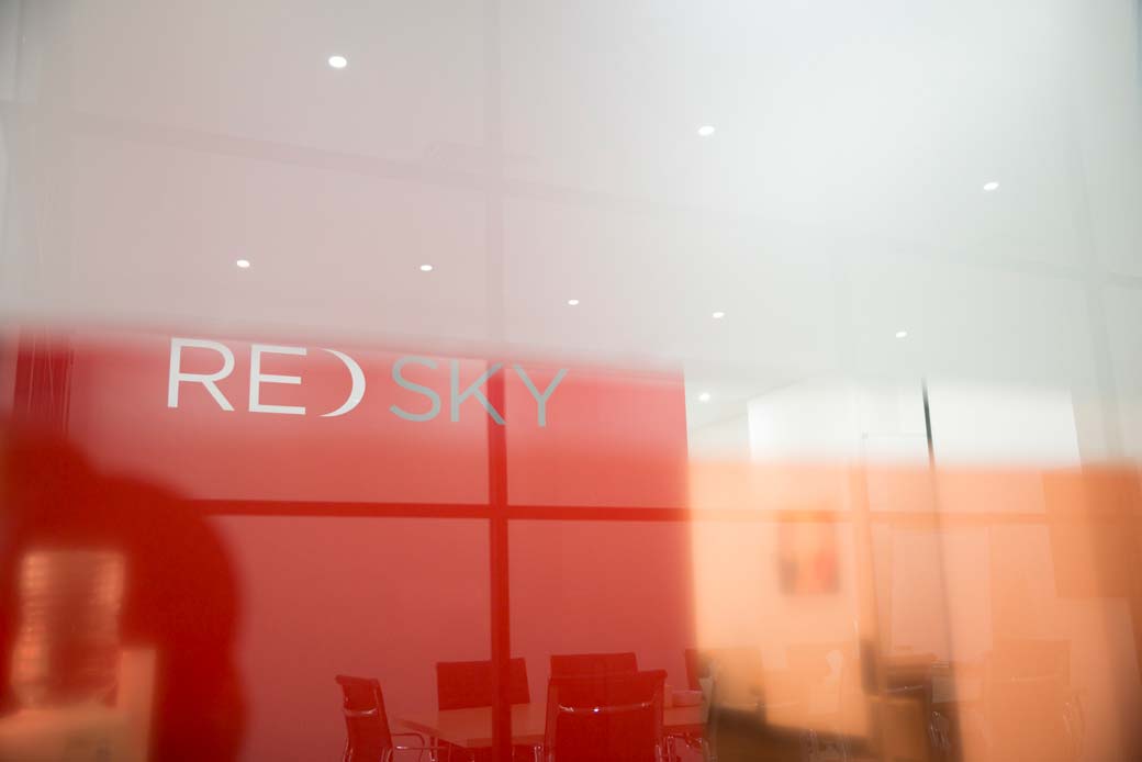 work space photography melbourne - red sky